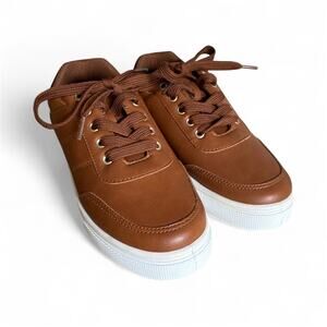 Josmo Kids‎ Boys Lace-Up Casual Sneaker Brown Tan Size 2 Big Kid